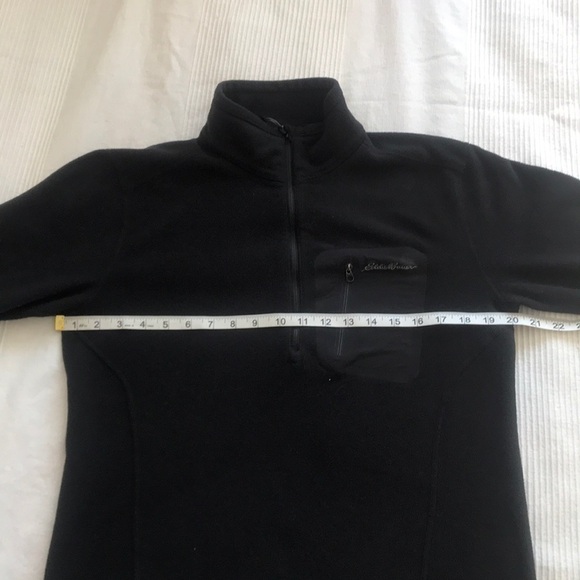Eddie Bauer Black Polartec 1/2 Zip Fleece Size Small - Picture 7 of 9